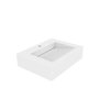 Castello Usa Pyramid 24” Solid Surface Wall-Mounted Bathroom Sink in White CB-GM-2053-24